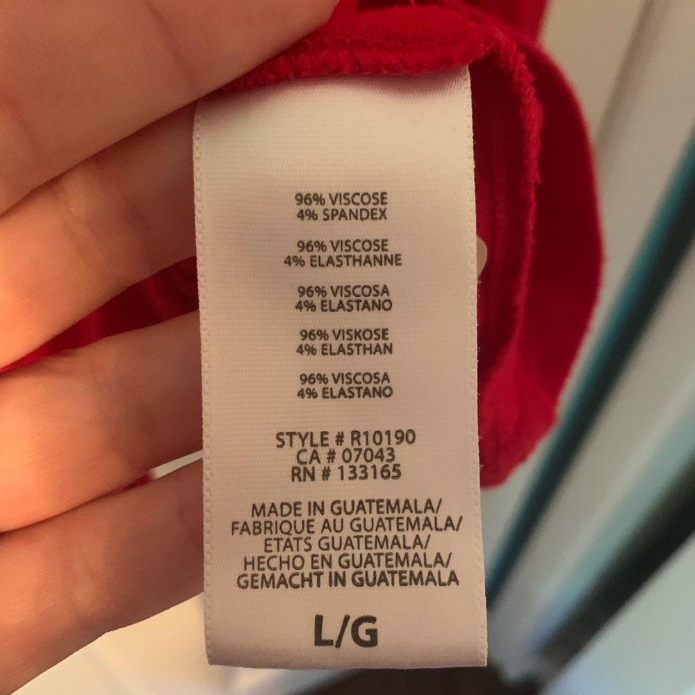 Eri + Ali Red Shay Gathered Swing Top - Picture 7 of 10